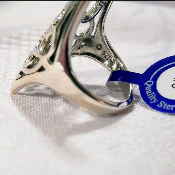 Sterling Silver Gothic Butterfly Ring Size 9 - Picture 4 of 6